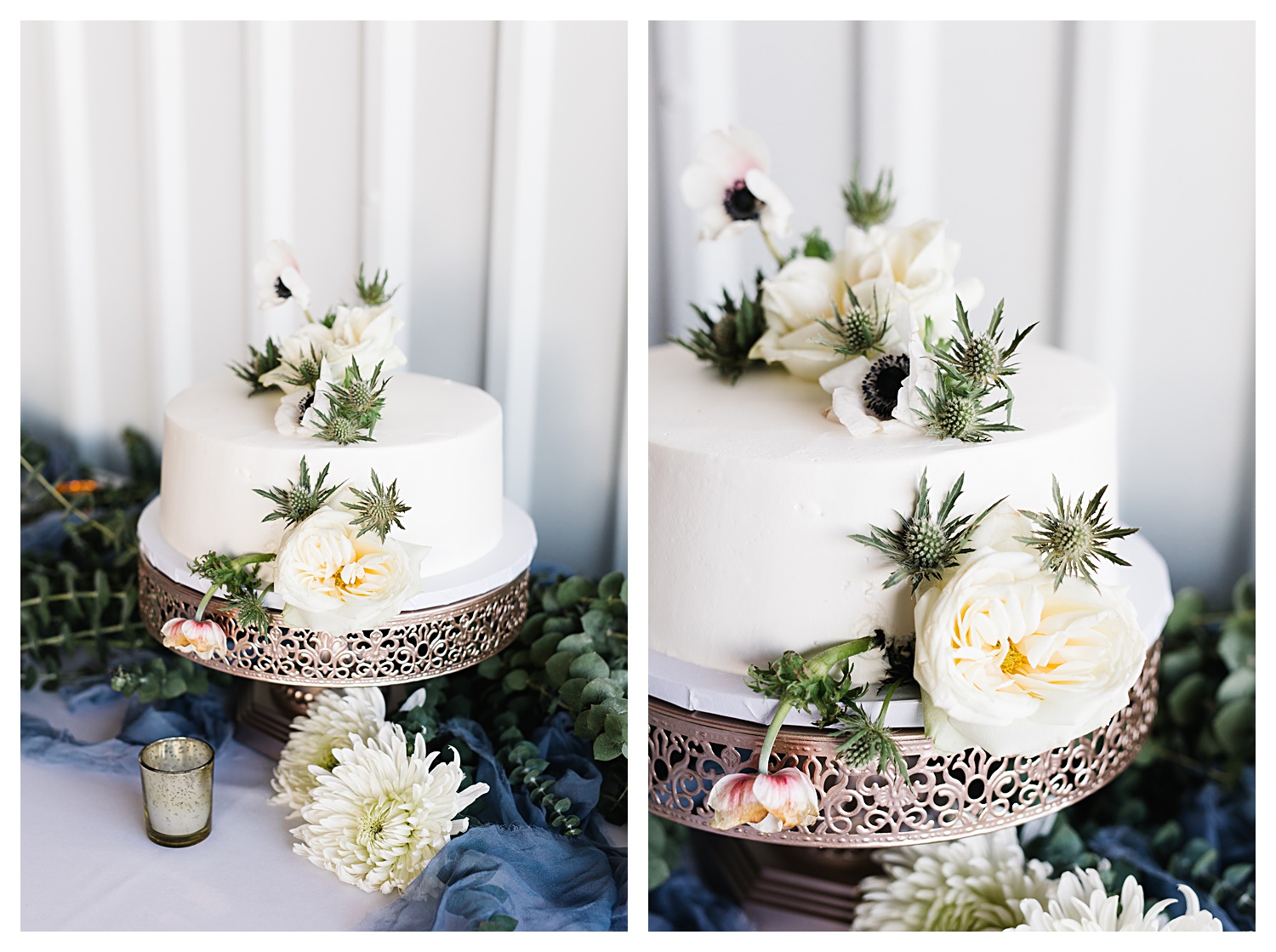 wedding cake with florals